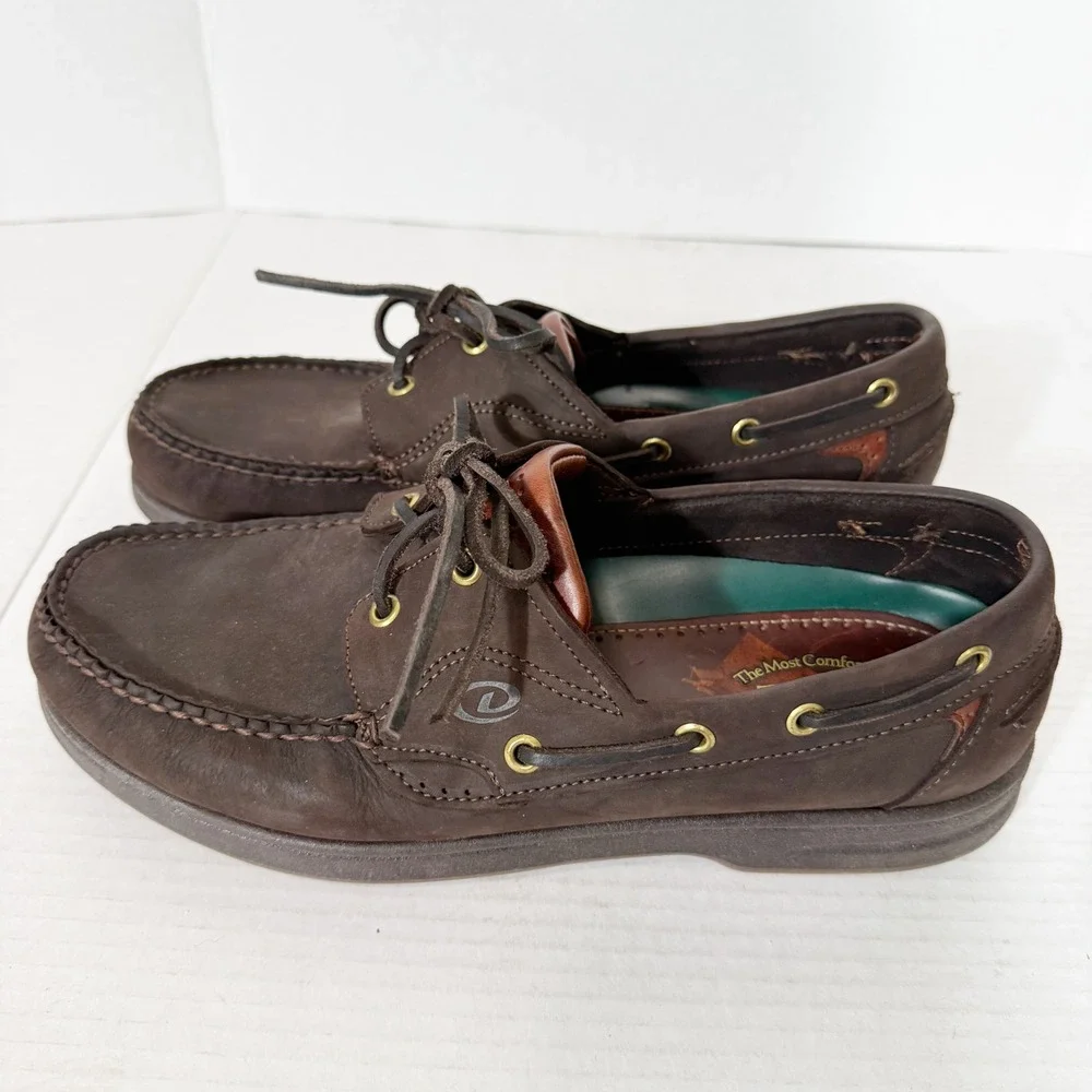 Vintage Dexter USA Navigator Brown Leather Boat Shoes Brown 979693 Men's Size 11
